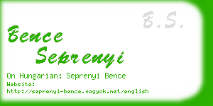 bence seprenyi business card